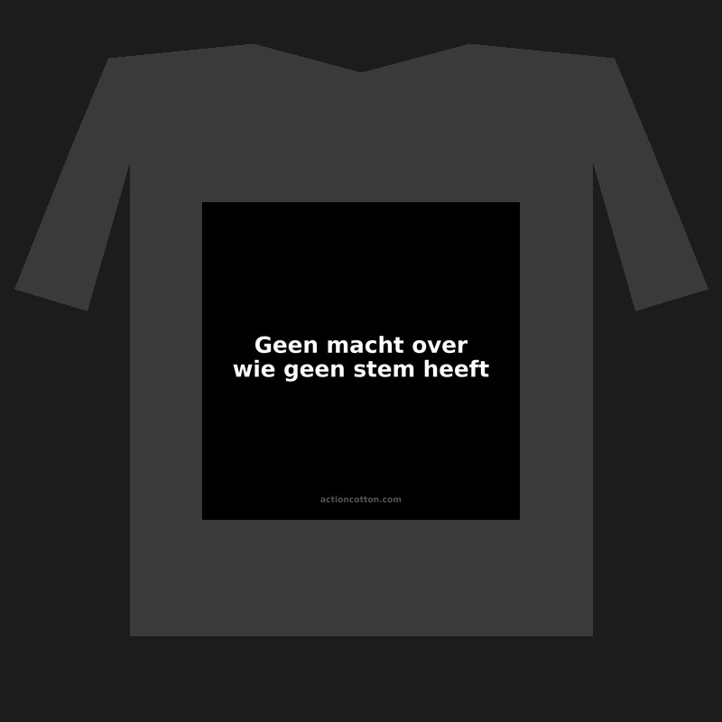 Geen macht over wie geen stem heeft