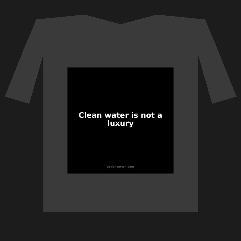 Clean water is not a luxury